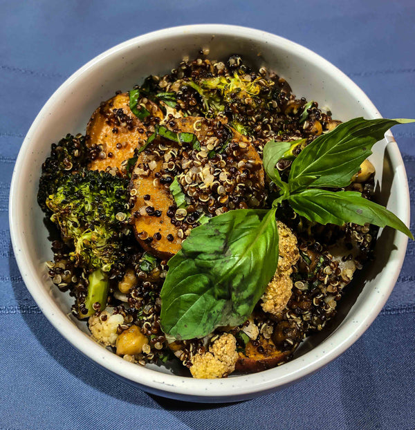 Roasted Vegetable Curried Quinoa Bowl