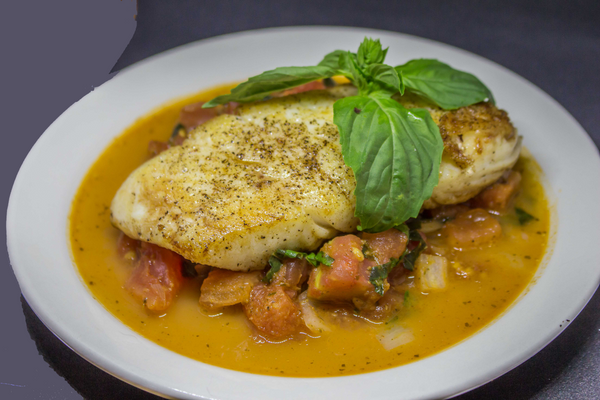 Pan Roasted Halibut with Tandoori Tomato Ragout