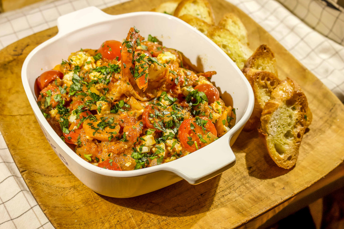 Saha Shrimp Saganaki